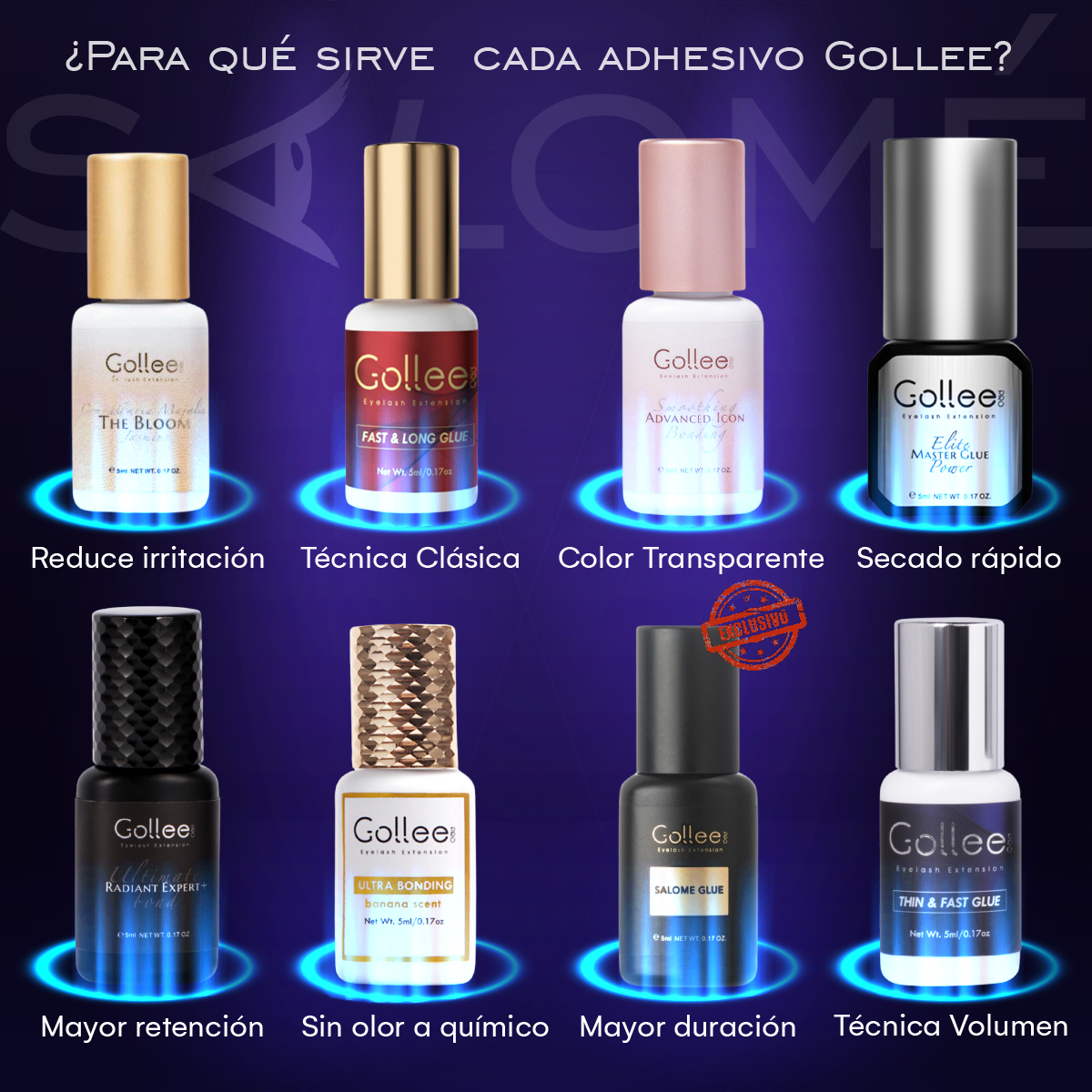 Adhesivo Gollee Rosa